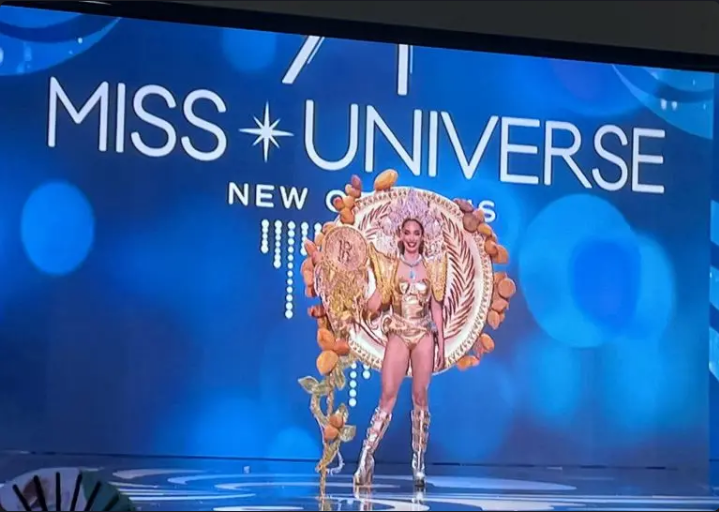 Read more about the article Miss Universe El Salvador Walks The Ramp Wearing Bitcoin Costume