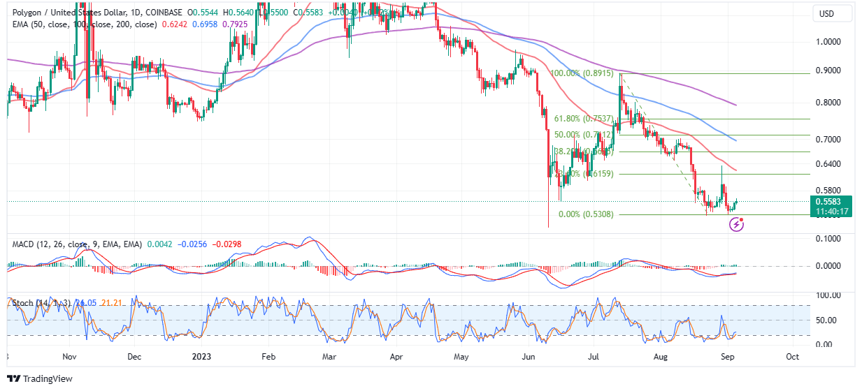 Read more about the article MATIC Price Breaks Out Ahead Of A 61.8% Climb To $0.75